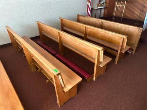 (4) - 8 FT. CHURCH PEWS