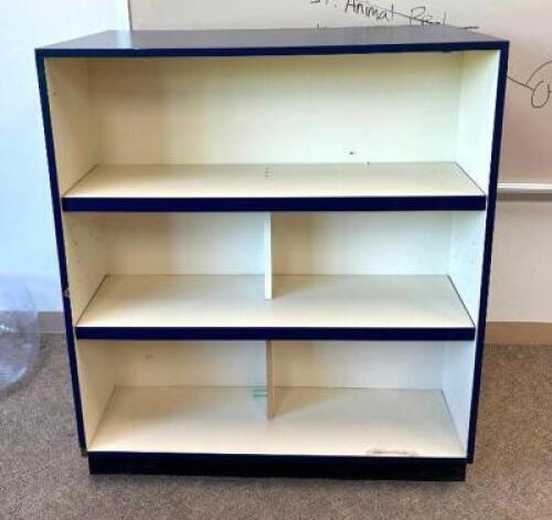 3-TIER WOODEN BOOKSHELFLOCATION SENIOR COMMONS (ROOM 110)SIZE: 42" X 24" X 48"