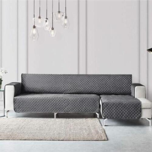 BEDSURE VELVET L-SHAPED SOFA COVER