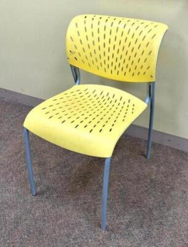 (10) METAL FRAMED CHAIRS- YELLOWLOCATION ACROSS FROM ROOM 212