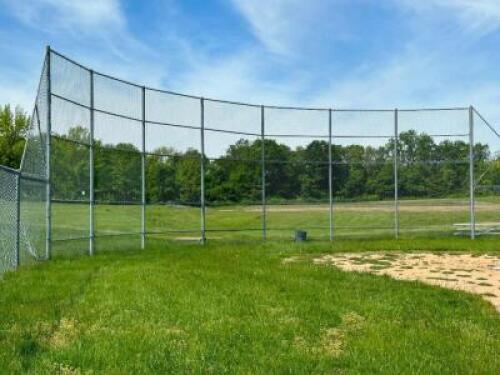 BASEBALL BACKSTOP AND EXTENDED FENCE BARRIER