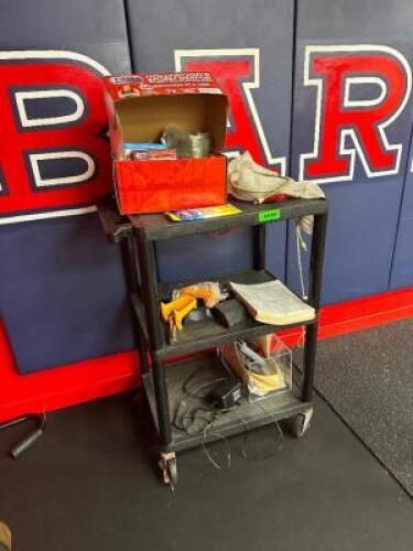 ROLLING CART WITH ASSORTED TOOLS AND HARDWARE