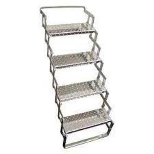 DESCRIPTION: (1) SCISSOR STEP FOR CAMPER BRAND/MODEL: BROPHY #AS04 INFORMATION: ALUMINUM SIZE: 31" TO 39" RETAIL$: $384.98 EA QTY: 1