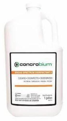 DESCRIPTION: (1) JUGS OF BROAD SPECTRUM DISINFECTANT BRAND/MODEL: CONCROBIUM #44ZA20 SIZE: 1 GAL RETAIL$: $45.32 EA QTY: 1