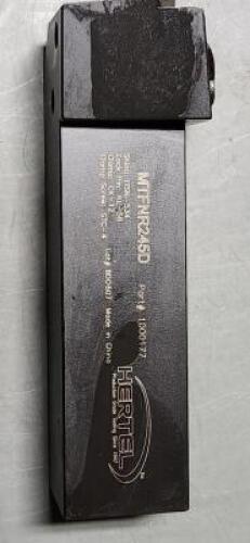 DESCRIPTION: (1) INDEXABLE TURNING TOOL HOLDER BRAND/MODEL: HERTEL MTFNR245D RETAIL$: $132.63 SIZE: 1-1/2" SQ SHANK QTY: 1