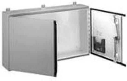 DESCRIPTION: (1) STEEL TWO DOOR TYPE 12 ENCLOSURE BRAND/MODEL: NVENT HOFFMAN #A364812WFLP INFORMATION: GRAY, STEEL RETAIL$: $1610.00 EA SIZE: 36" X 48