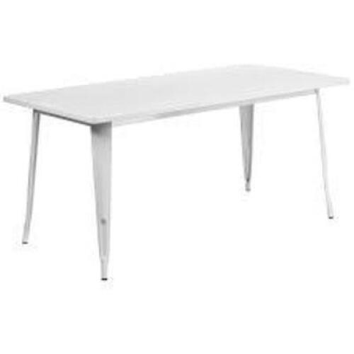 (1) RECTANGULAR METAL TABLE, COMMERCIAL GRADE