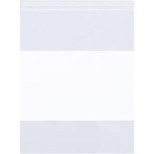 (1) CASE OF (1000) RECLOSABLE POLY BAGS WITH WHITE BLOCK