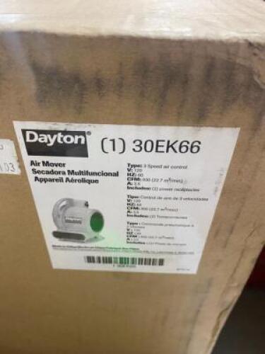 (1) DAYTON HORIZONTAL PORTABLE BLOWER & DRYER