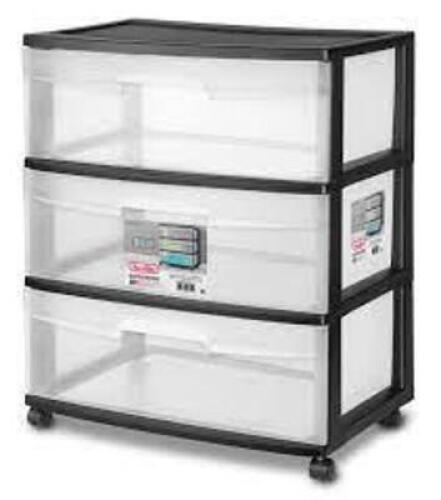 (1) 3 DRAWER CART