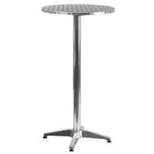 (1) ALUMINUM ROUND BAR HEIGHT FOLDING TABLE