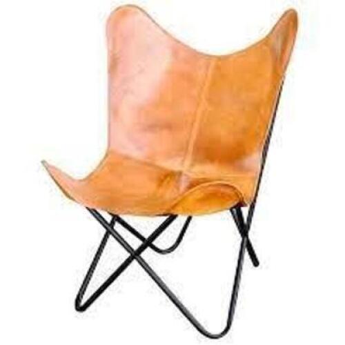 (1) BUTTERFLY CHAIR WITH LEATHER COVER