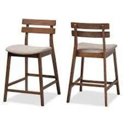 (1) CASE OF (2) MODERN AND CONTEMPORARY LIGHT GREY FABRIC CHAIR