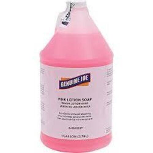 DESCRIPTION: (3) PINK LOTION SOAPBRAND/MODEL: GENUINE JOE #GJO02107RETAIL$: $10.00 EASIZE: 1 GALLONQTY: 3