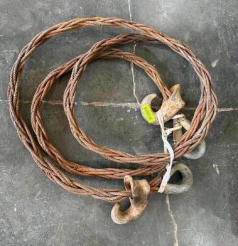 BRAIDED METAL ROPE WITH HOOK AND CLEVIS
