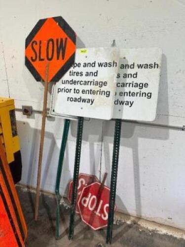ASSORTED ROAD SIGNS AS SHOWN
