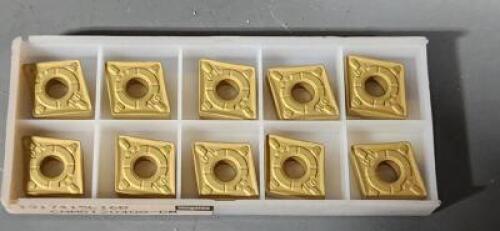 DESCRIPTION: (40) CNMG CARBIDE TURNING INSERT BRAND/MODEL: TUNGALOY CNMG120408-DM RETAIL$: $13/04 PER INSERT QTY: 40
