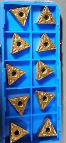 DESCRIPTION: (10) TNMG332PS CARBIDE TURNING INSERTS BRAND/MODEL: KYOCERA TNMG160408PS RETAIL$: $10.10 PER INSERT QTY: 10