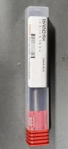 DESCRIPTION: (1) HIGH PERFORMANCE CARBIDE REDUCED NECK ROUGHING/FINISHING END MILL BRAND/MODEL: DATA FLUTE HSMM20500 RETAIL$: $ 98.50 EA SIZE: 1/2" DI