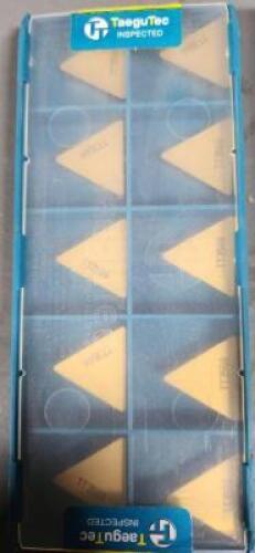 DESCRIPTION: (30) TPG432 CARBIDE TURNING INSERTS BRAND/MODEL: TEAUGE TECH TPGN220408 TT3500 RETAIL$: $15.55 PER INSERT QTY: 30