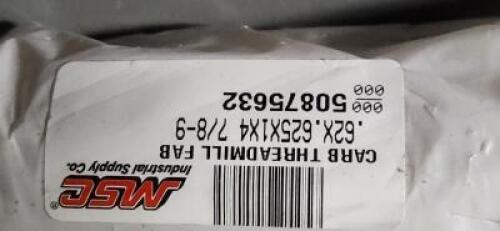 DESCRIPTION: (5) SOLID CARBIDE THREAD MILLS BRAND/MODEL: 50875632 RETAIL$: $178.65 EA SIZE: .625x1x4" QTY: 5