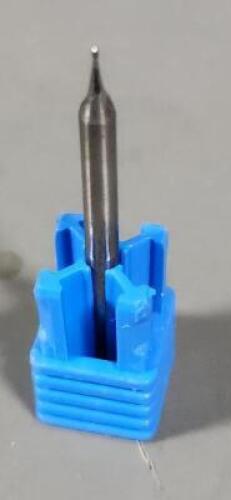 DESCRIPTION: (6) SOLID CARBIDE SQ END MILL BRAND/MODEL: SGS 39222 RETAIL$: $35.66 EAA SIZE: 0.022" DIA 0.033" LOC QTY: 6