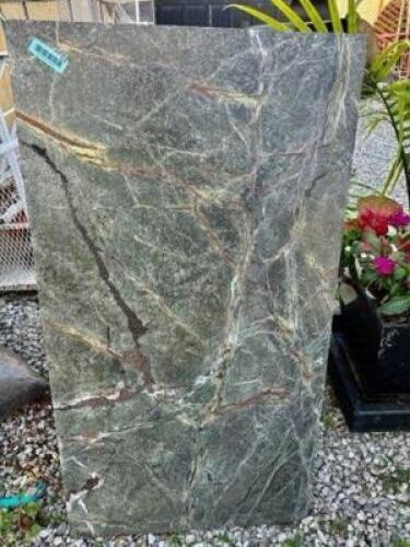 DESCRIPTION: BEAUTIFUL MARBLE TABLE TOP INFORMATION: NO CHIPS SIZE: 36"X50"X1" QTY: 1
