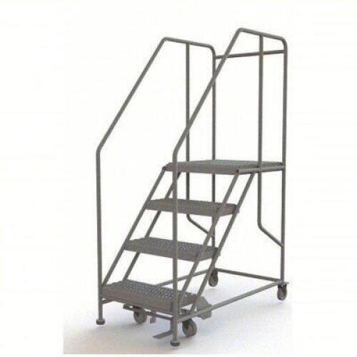 DESCRIPTION: (1) FORWARD DESCENT ROLLING WORK PLATFORM BRAND/MODEL: TRI-ARC #29RJ62 INFORMATION: GRAY SIZE: 4 STEPS, 40 IN, 24 IN PLATFORM WD, 24 IN P