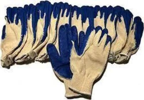 DESCRIPTION: (2) PACKS OF (12) COTTON CANVAS GLOVES BRAND/MODEL: BOSS SNUG TITE #15671 INFORMATION: BLUE AND WHITE SIZE: SIZE LARGE, 10 RETAIL$: $50.0