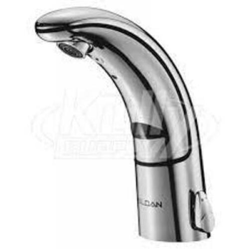 DESCRIPTION: (1) MID ARC BATHROOM FAUCET, BATTERY OPERATED BRAND/MODEL: SLOAN #5YJP2 INFORMATION: CHROME PLATE FINISH SIZE: 1.5 GPM FLOW RATE RETAIL$: