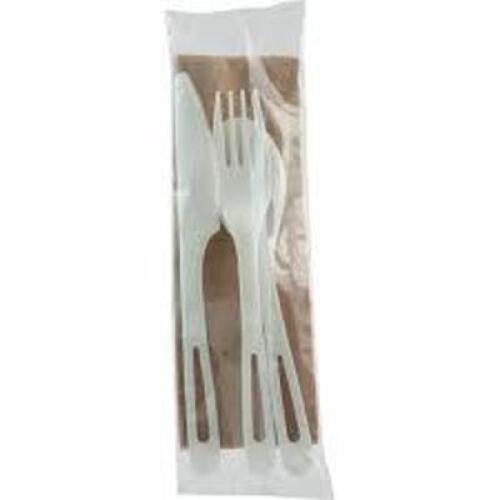 DESCRIPTION: (1) CASE OF (50) CUTLERY SET WITH NAPKIN BRAND/MODEL: WORLDS CENTRIC'S RETAIL$: $31.00 EA QTY: 1