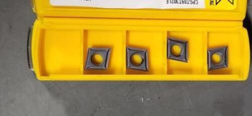 DESCRIPTION: (19) CPGT32505LFSOLID CARBIDE TURNING INSERTS BRAND/MODEL: KENNAMETAL CPGT32505LF KC5010 RETAIL$: 30.43 PER INSERT QTY: 19
