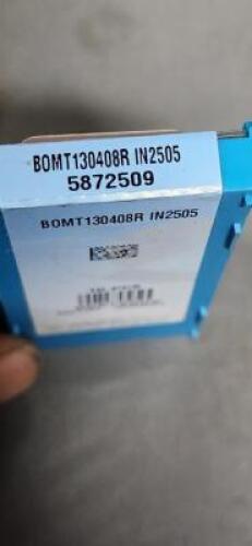 DESCRIPTION: (10) BOMT RHOMBIC CARBIDE MILLING INSERTS BRAND/MODEL: INGERSOLLBOMT130408R IN2505 RETAIL$: $22.75 PER INSERT QTY: 10