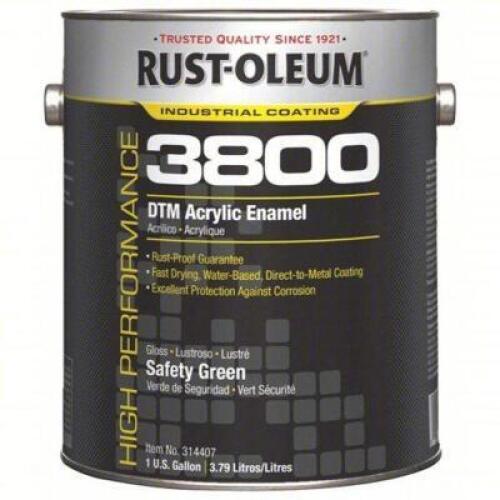DESCRIPTION: (2) ACRYLIC ENAMEL COATING BRAND/MODEL: RUST-OLEUM #454H22 INFORMATION: SAFETY GREEN SIZE: 1 GALLON RETAIL$: $82.77 EA QTY: 2