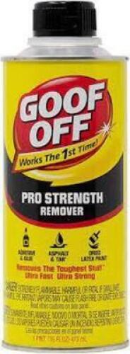 DESCRIPTION: (3) PRO STRENGH REMOVER BRAND/MODEL: GOOF OFF SIZE: 1 PT RETAIL$: $6.12 EA QTY: 3