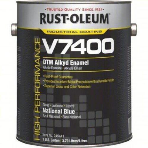 DESCRIPTION: (1) ALKYD ENAMEL BRAND/MODEL: RUST-OLEUM V7400 #2ZLL9 INFORMATION: NATIONAL BLUE SIZE: 1 GALLON RETAIL$: $115.82 EA QTY: 1