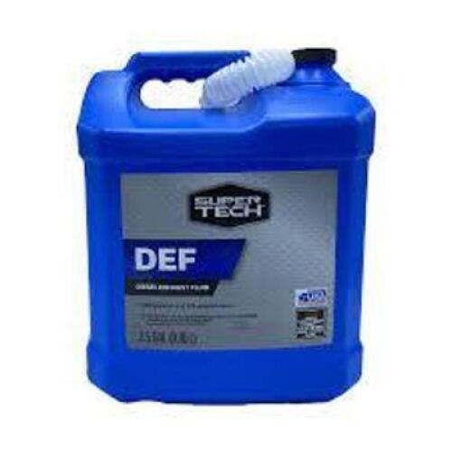 DESCRIPTION: (3) DIESEL EXHAUST FLUID BRAND/MODEL: SUPER TECH DEF SIZE: 2.5 GALLON RETAIL$: $9.48 EA QTY: 3