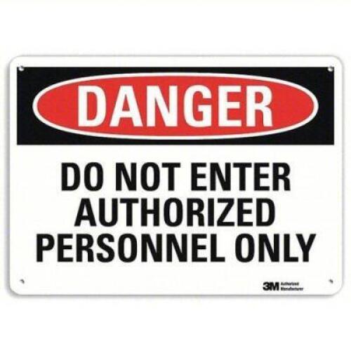 DESCRIPTION: (3) DANGER SIGN BRAND/MODEL: 34MP32 INFORMATION: ALUMINUM SIZE: 7X10 RETAIL$: $17.14 EA QTY: 3