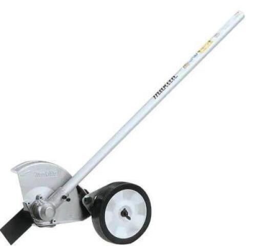 DESCRIPTION: (1) EDGER COUPLE SHAFT ATTACHMENT BRAND/MODEL: MAKITA/EE400MP INFORMATION: 8" STEEL BLADE RETAIL$: $224 QTY: 1
