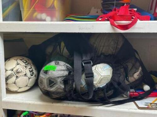 LARGE BAG OF SOCCER BALLS