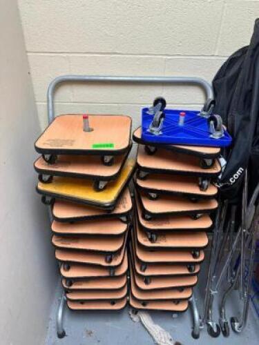 GYM ROLLER CART SET WITH RACK
