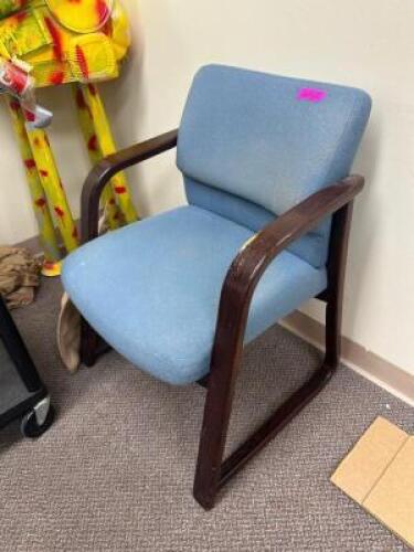 (2) - WAITING CHAIRS WITH BOOKSHELF