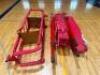 (2) - COURT VOLLEYBALL NET AND REFFEREE STAND SET