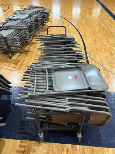 (30) - CT .SET OF FOLDING CHAIRS WITH ROLLING RACK