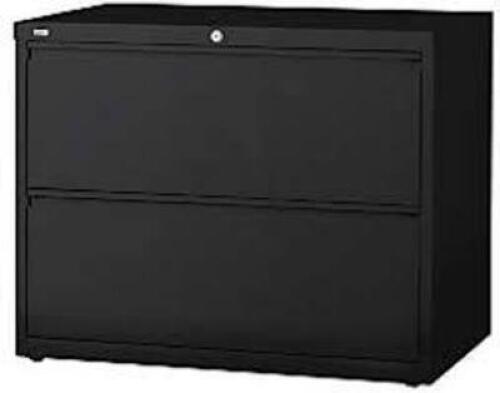DESCRIPTION: (1) LATERAL FILE CABINET BRAND/MODEL: LORELL INFORMATION: BLACK SIZE: 42" W 18.5" D 28"H RETAIL$: $548.99 EA QTY: 1