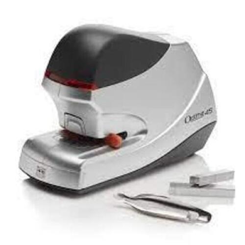 DESCRIPTION: (1) ELECTRIC STAPLER BRAND/MODEL: SWINGLINE #24Y083 INFORMATION: SILVER SIZE: 45 SHEET CAPACITY, 1/4 IN TO 7/8 IN, 16 IN LG, 6 1/2 IN WD