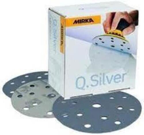 DESCRIPTION: (3) PACKS OF (50) SANDING DISCS BRAND/MODEL: MIRKA #2B-647-320 INFORMATION: SILVER SIZE: 5", P320 RETAIL$: $24.95 PER PACK QTY: 3