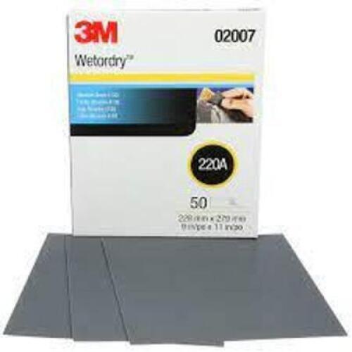 DESCRIPTION: (6) PACKS OF (50) WET OR DRY TRI-M-ITE BRAND/MODEL: 3M #02007 INFORMATION: 220A SIZE: 9" X 11" RETAIL$: $55.49 EA QTY: 6
