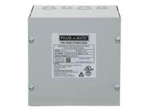 DESCRIPTION: (1) VOLTAGE STABILIZER BRAND/MODEL: PHASE-A-MATIC #VS-15 INFORMATION: GRAY SIZE: 60/50 HZ, SINGLE PHASE RETAIL$: $819.00 EA QTY: 1