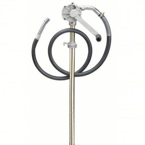 DESCRIPTION: (2) HAND OPERATED DRUM PUMP BRAND/MODEL: DAYTON #40M296 SIZE: ROTARY, 15 GAL_30 GAL_55 GAL FOR CONTAINER SIZE, 72 IN HOSE LG RETAIL$: $20